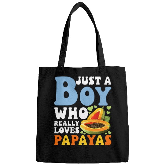 Papaya Lover Just A Boy Who Really Loves Papayas Funny Bags