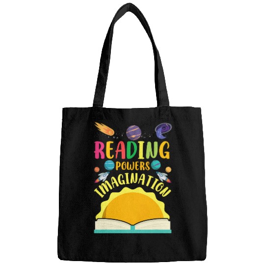 Reading Powers Imagination Cute Teacher Librarian Book Lover 1 Bags