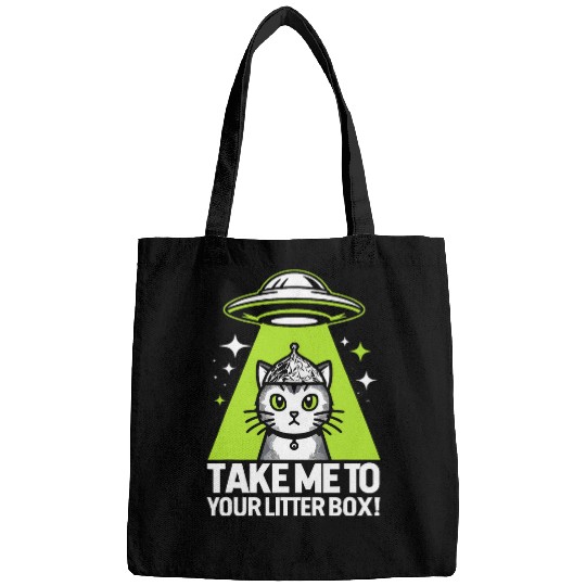 Alien Cat Invasion Cat Conspiracy Theories Bags