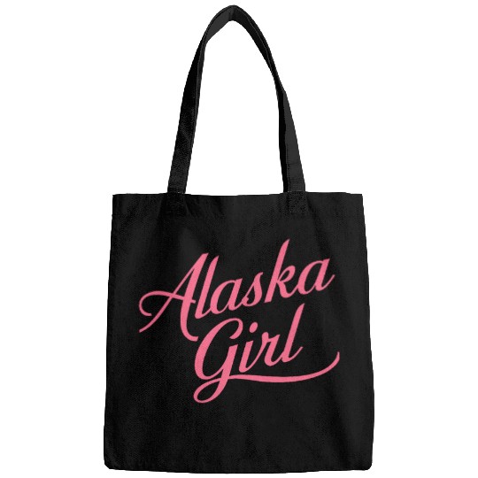 Alaska Girl Alaskan Denali Gates Arctic Anchorage Snow Pink Bags