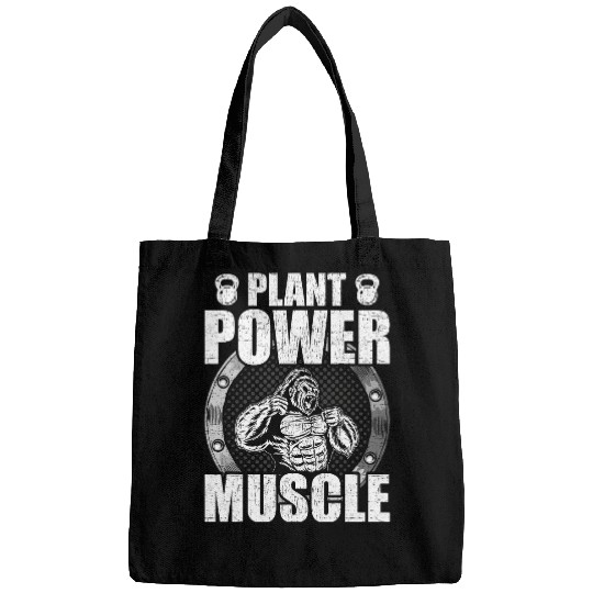 Plant Power Muscle Vegan Bodybuilding Weightlifting Workout Bags