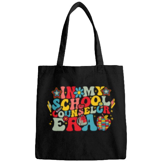 In My School Counselor Era School Staff Groovy Back To Shool Bags