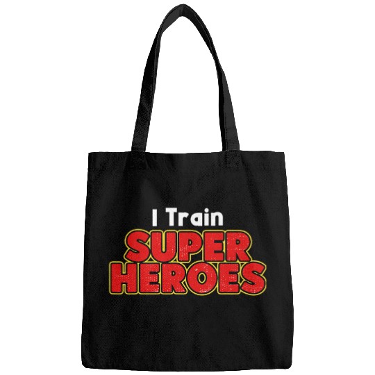 Funny Personal Trainer I Train Superheroes Fitness Expert Bags