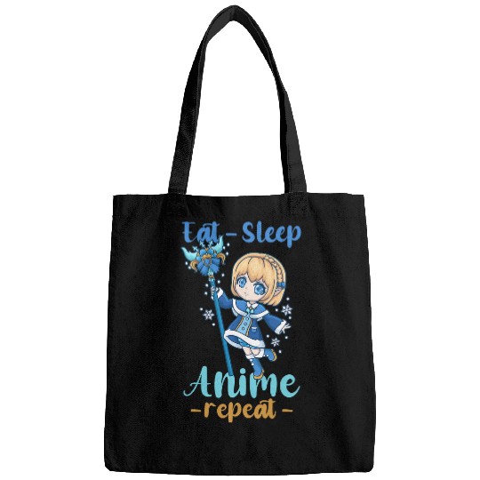 Eat Sleep Anime Repeat I Chibi Kawaii Cosplay Bags