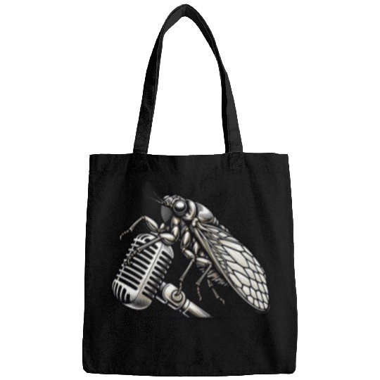 Detailed Insect Drawing On Microphone For Musicians Bags