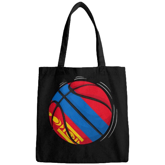 Basketball Ball With The Flag Of Mongolia Bags