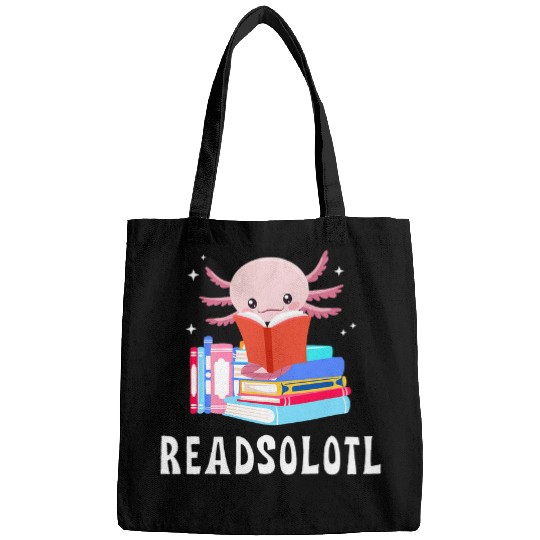 Readsolotl Axolotls Reading Fish Lizard Book 1 Bags