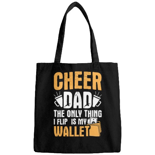 Mens Cheer Dad Only Flip My Wallet Father Cheerleading Bags