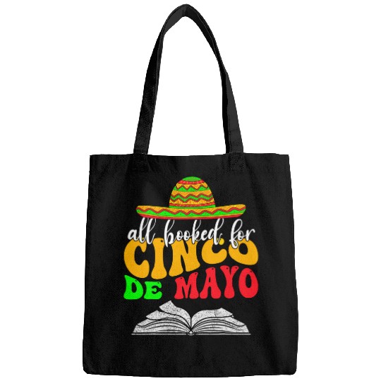 All Booked for Cinco De Mayo Teachers Book Lovers Librarian Bags