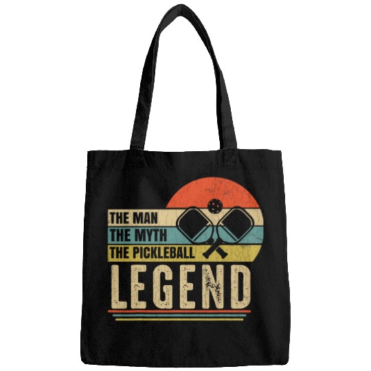 The Man Myth Pickleball Legend Funny Player Paddle Graphic Bags