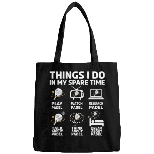 Spare time funny padel tennis player padel paddle rackets 1 Bags