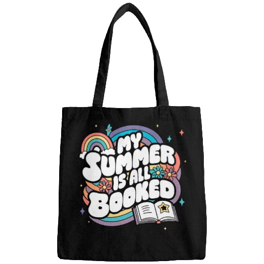 My Summer Is All Booked Book Reading Funny Book lover 1 Bags