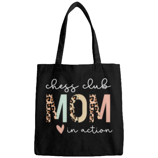 Chess Club Mom Leopard Bags