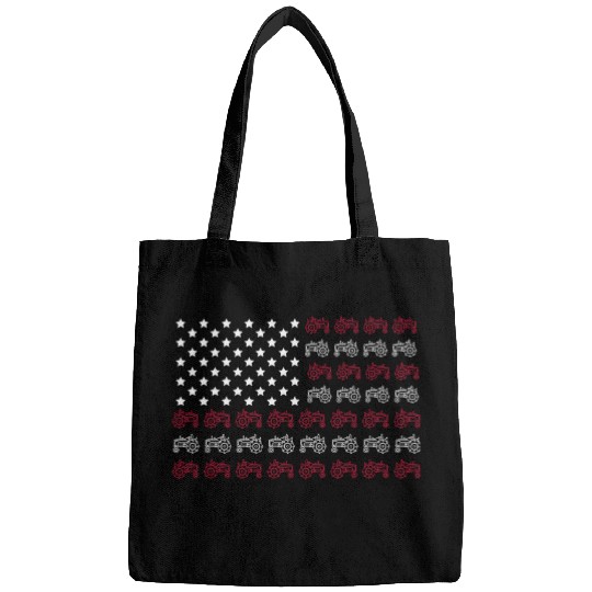 Patriotic Harvest USA Flag Tractors Farmers Bags