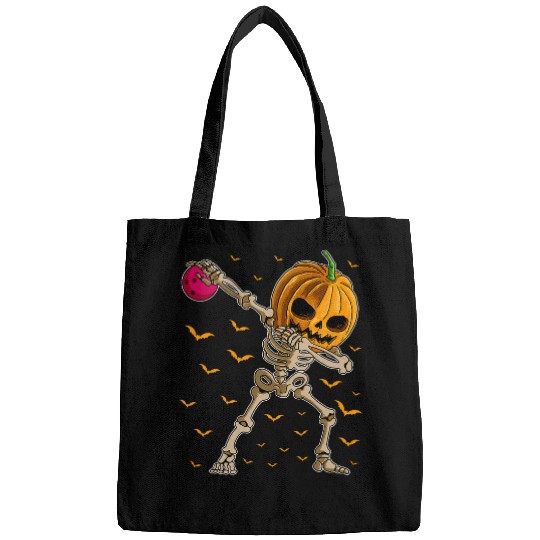 Halloween Bowling Player Dabbingss Skeletons Bowling Bags