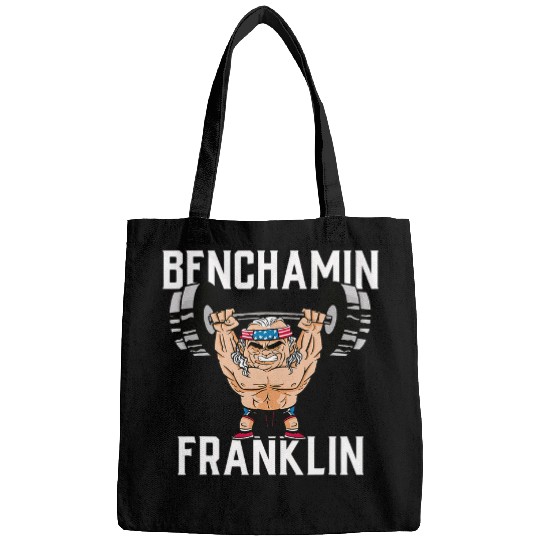 Bench Press Gift Men Benjamin Franklin Muscle Bodybuilding Bags
