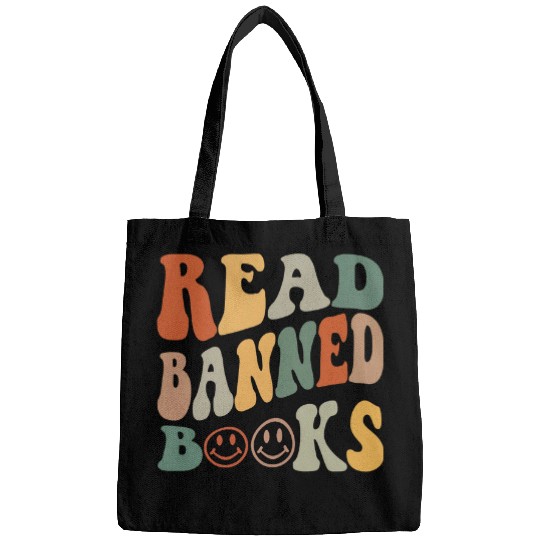 Read Banned Books Funny Book Lover Retro Bags