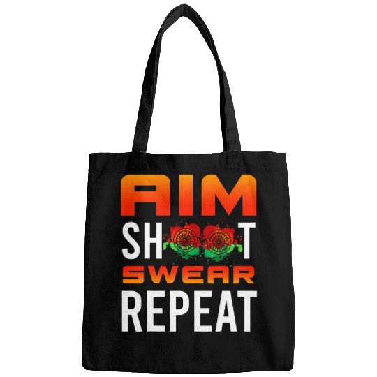 Aim Shoot Swear Repeat Throw targetss Athletic Sport Dart Game Bags