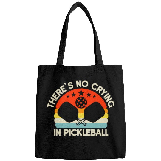 There Is No Crying In Pickleball Cool Retro vintages Bags