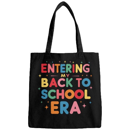 Entering My Back to School Era Groovy Teacher Student Girls 1 Bags
