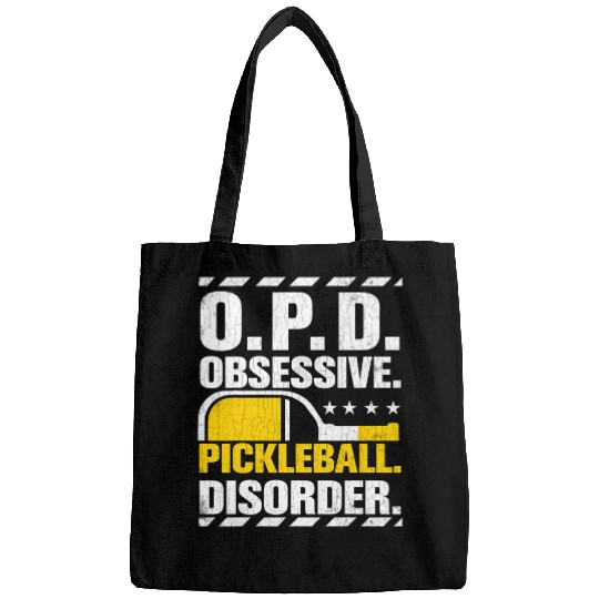 Obsessive Pickleball Disorder Funny Player Paddle Graphic Bags