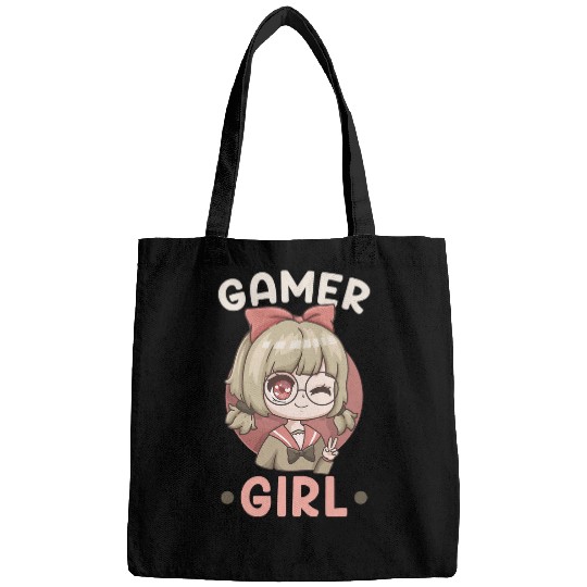 Gamer Girl I Chibi Vaporwave Kawaii Anime Cosplay 1 Bags