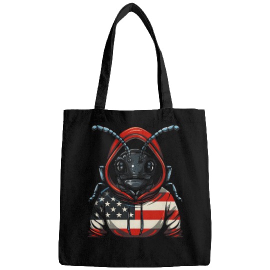 American Flag Insect Bug Hoodie USA Pride Bags