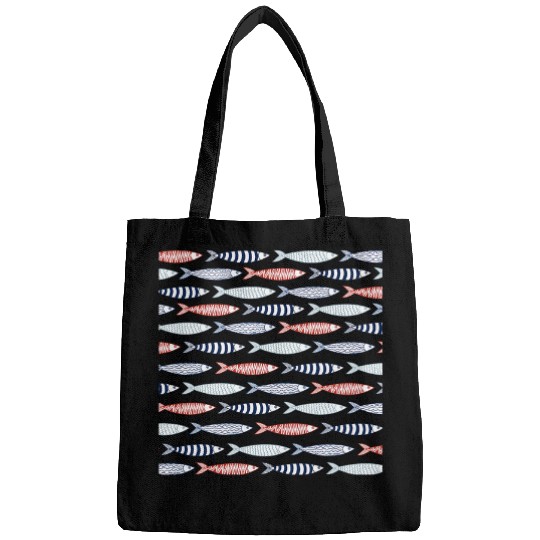 Decorative Mediterranean Sardines Fish Pattern Bags