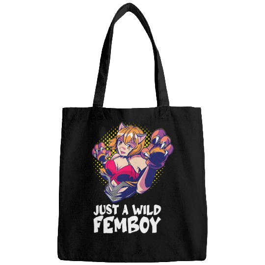 Anime Femboy Cute Funny Cosplay Femboy Present idea Bags