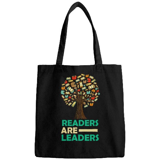 Readers Are Leaders Bookworm Book Lover Reading Teacher Cute Bags