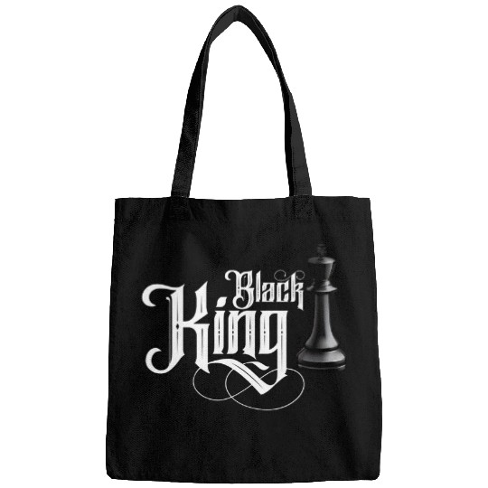 Black King Chess Piece Costume Chess Lover Chess Club Retro 2 Bags