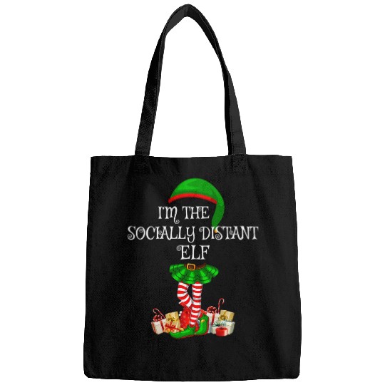 Family Women Girls Im The Socially Distant Elf Christmas Bags