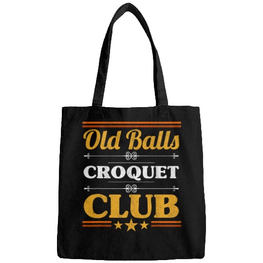Old Balls Croquet Club Mallet Wickets Enthusiast Lawn Game Bags
