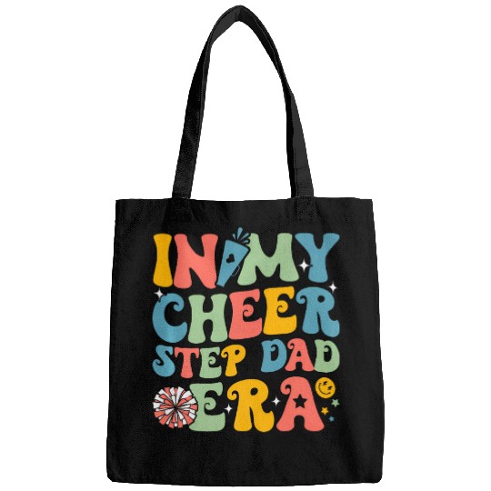In My Cheer Step Dad Era Cheerleading Cheerleader Dad Bags