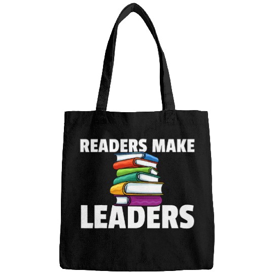Readers Make Leaders Book Librarian Bookworm Teacher Bags