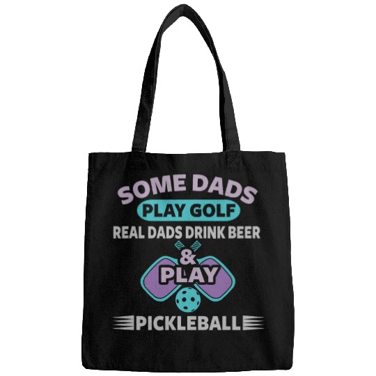 Pickleball Dad Drink Beer Play Pickleball Funny Bags