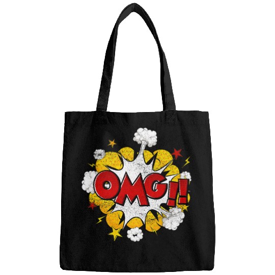 OMG Retro Cartoon Explosion vintages Comic Book Art Oh My God Bags