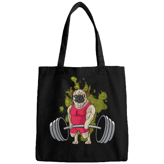 Pug Weightlifting Workout Coachss Bags