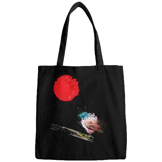 Murakami Birds Red Moon Japenese Bags