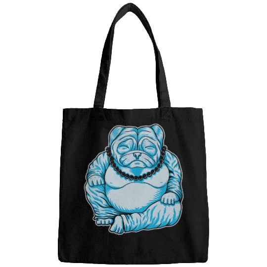 Pug Yoga Meditation Buddha Dog Zen Cosmic Flower Of Life Bags