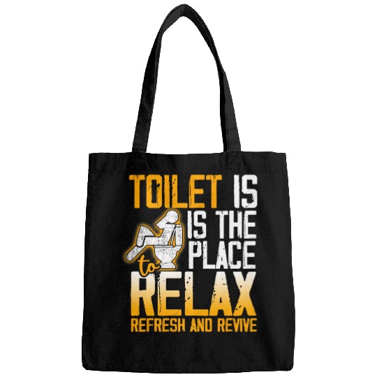 Funny Sarcastic Toilet Bathroom Joke Janitor Humor Tee Bags