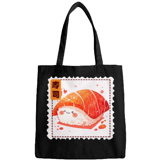 Cute Sushi Japanese Food Postage Stamp Kawaii Aesthetic Bags
