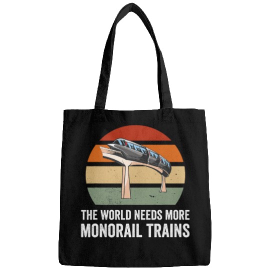 Monorail The World Needs More Retro vintagess Sunset Train Bags