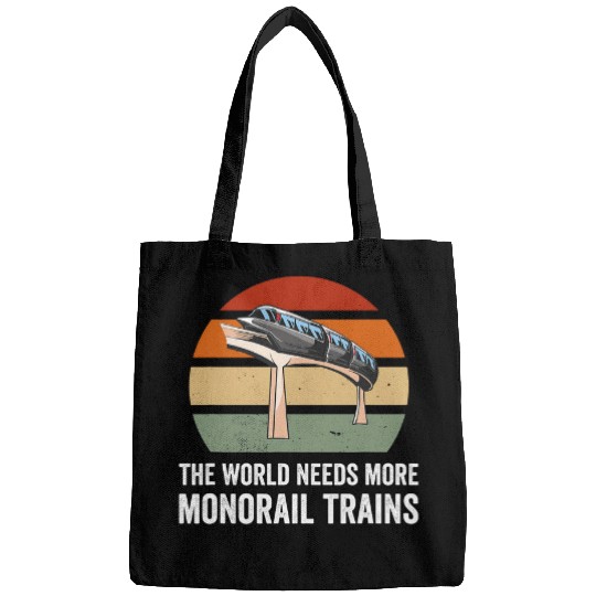 Monorail The World Needs More Retro vintagess Sunset Train Bags