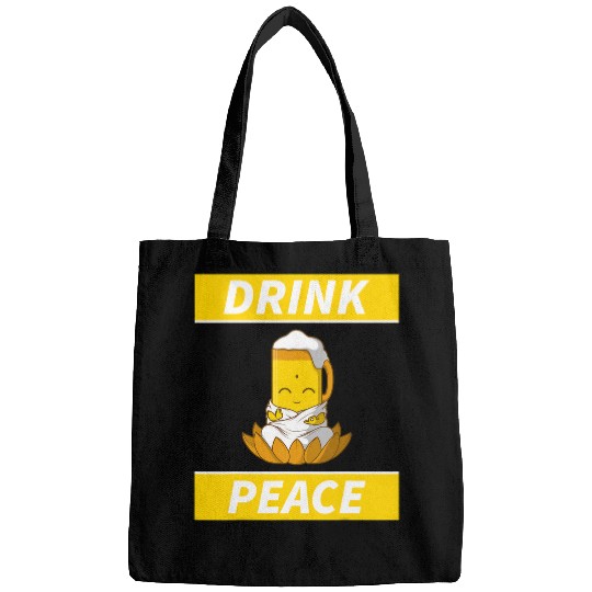 Funny Beer Drinker Zen Meditation Buddha Yoga Drink Peace Bags