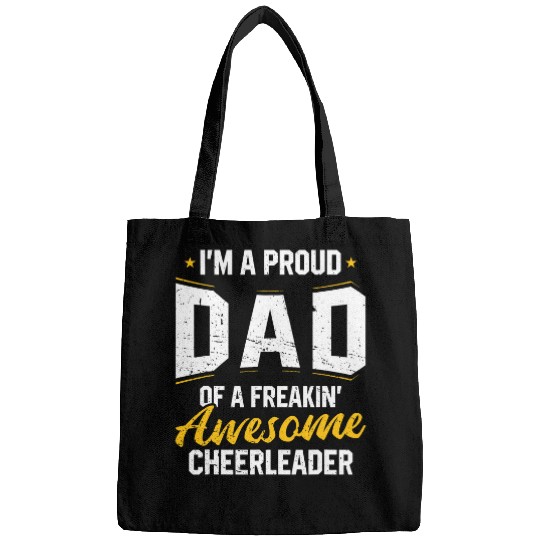 Funny Cheerleading Lover Graphic Cheer Dad of Cheerleader 1 Bags