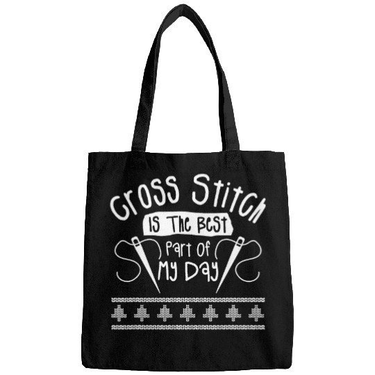 Cross Stitch Is The bestss Part Of My Day Crochet Quilting 2 Bags