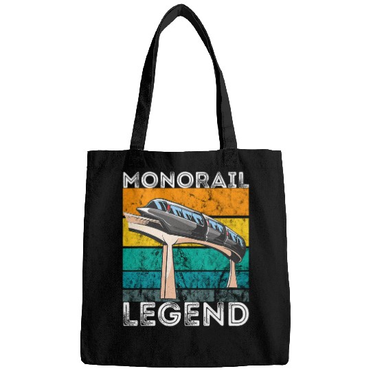 Monorail Legend Monorail Train Vehicle Retro vintagess Lover Bags