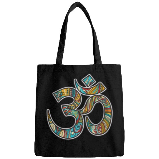 Om Graphic Aum Yoga Zen Design Namaste Meditation Buddhism 2 Bags