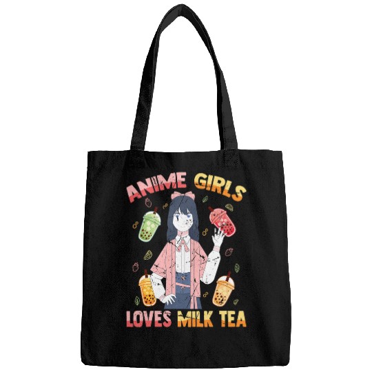 Anime Girls Loves Milk Tea Kawaii Cute Manga Otaku Bags